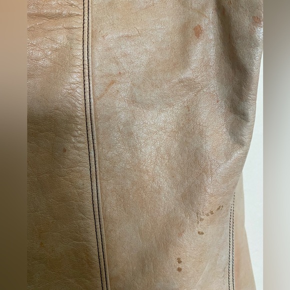 Vintage Italian Lambskin Leather Vest in Nude/Beige - Picture 12 of 12